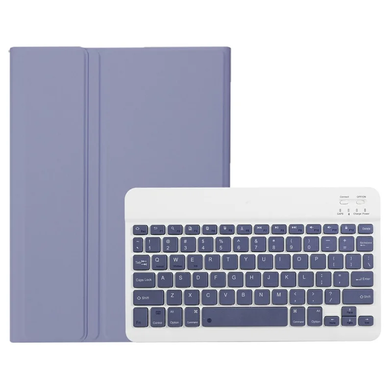 AM22 For Lenovo Pad Plus / Tab P11 Gen 2 Tablet Case PU Leather Stand Cover with Bluetooth-compatible Keyboard - Purple
