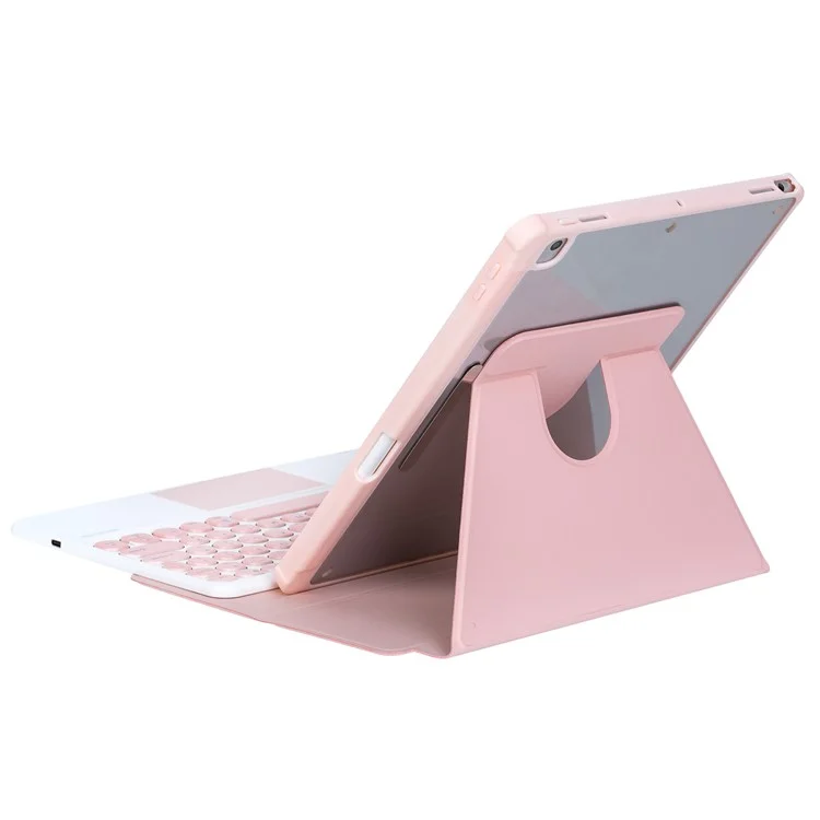 YL10-A Für iPad 10.9 (2022) Stoßfeste Ständer-Abdeckung Tablet-Ledertasche + Bluetooth-Tastatur mit Touchpad - Pink