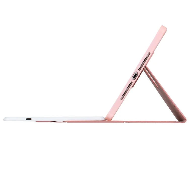 YL10-A Für iPad 10.9 (2022) Stoßfeste Ständer-Abdeckung Tablet-Ledertasche + Bluetooth-Tastatur mit Touchpad - Pink