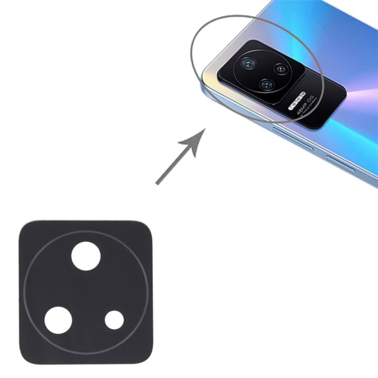For Xiaomi Redmi K40S 5G / Poco F4 5G Phone Rear Camera Lens Cover Replacement Part (without Logo)