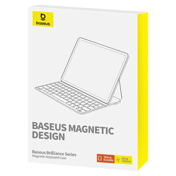 BASEUS Brilliance Series Magnetische Tastatur-Hülle für iPad 10.2 (2019) / (2020) / (2021) Smart Tablet Cover mit kabellosem Keyboard - Schwarz