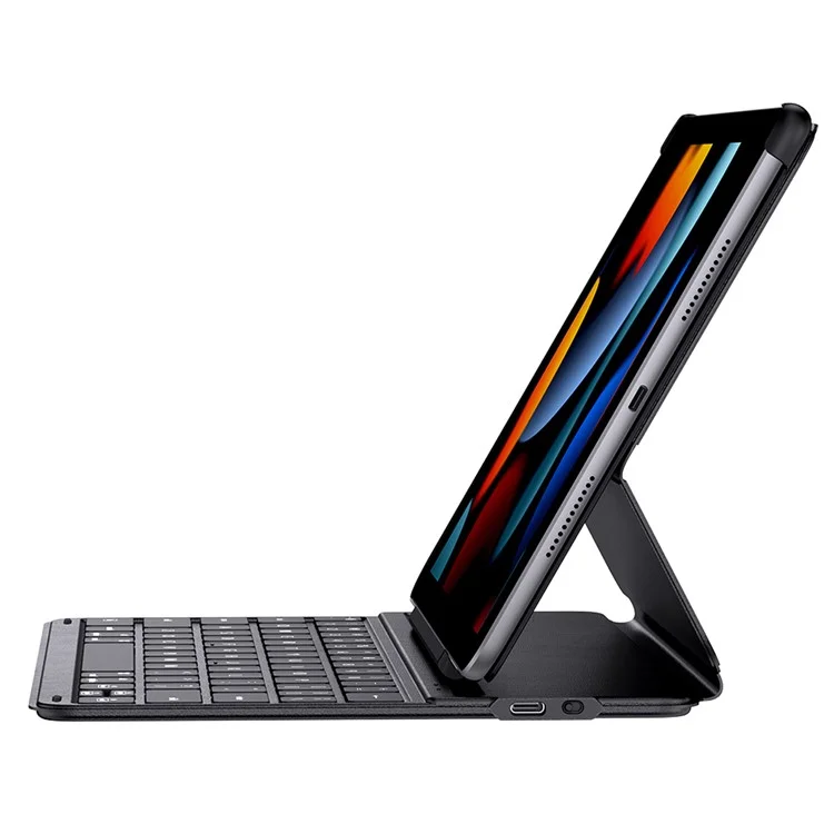 BASEUS Brilliance Series Magnetische Tastatur-Hülle für iPad 10.2 (2019) / (2020) / (2021) Smart Tablet Cover mit kabellosem Keyboard - Schwarz