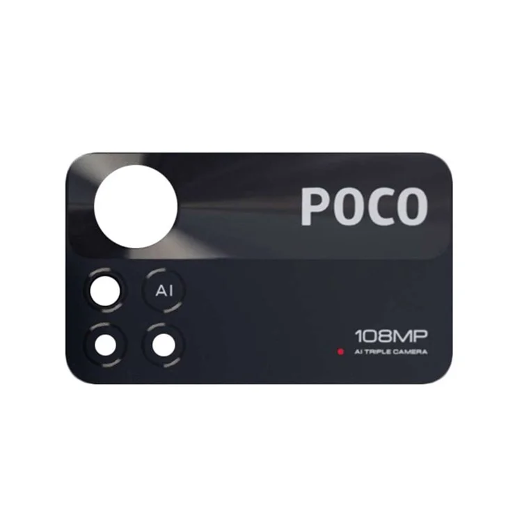 For Xiaomi Poco X4 Pro 5G Phone Rear Camera Lens Cover Replacement Part (without Logo)