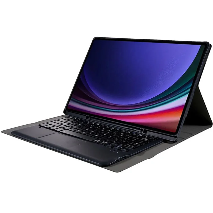 A910B-A For Samsung Galaxy Tab S9 Ultra X910 / X916B / X918U Removable Bluetooth-compatible Keyboard with TouchPad Protective Case - Black
