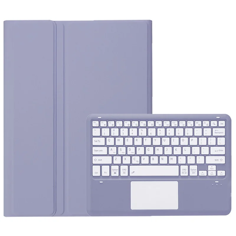 A910B-A For Samsung Galaxy Tab S9 Ultra X910 / X916B / X918U Removable Bluetooth-compatible Keyboard with TouchPad Protective Case - Purple