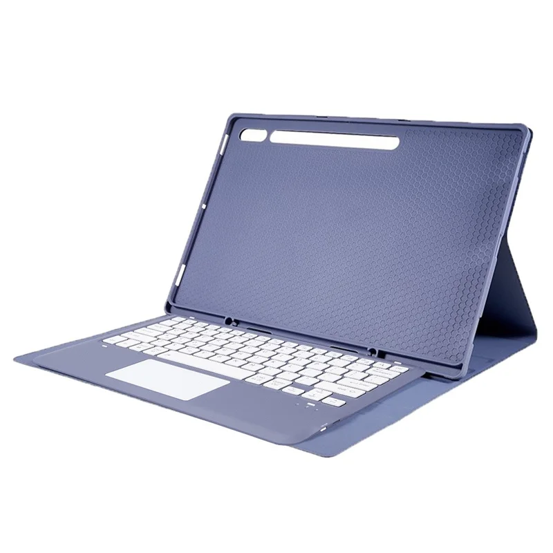 A910B-A For Samsung Galaxy Tab S9 Ultra X910 / X916B / X918U Removable Bluetooth-compatible Keyboard with TouchPad Protective Case - Purple