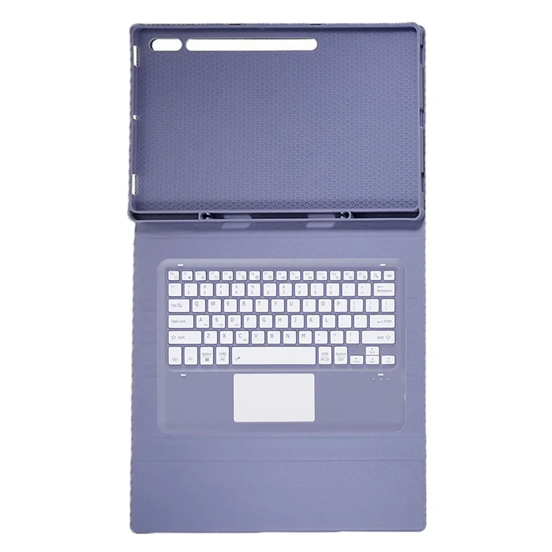 A910B-A For Samsung Galaxy Tab S9 Ultra X910 / X916B / X918U Removable Bluetooth-compatible Keyboard with TouchPad Protective Case - Purple