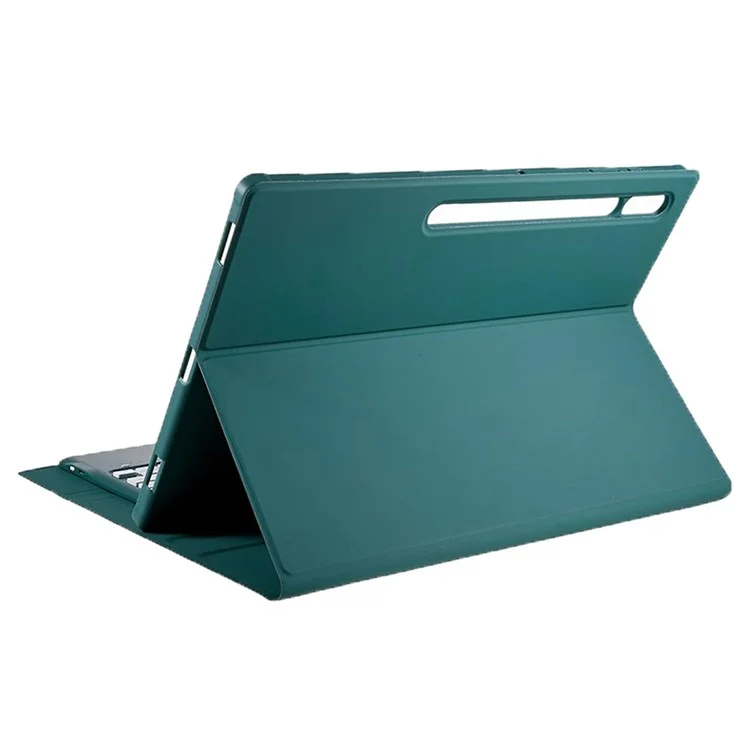 A910B-A For Samsung Galaxy Tab S9 Ultra X910 / X916B / X918U Removable Bluetooth-compatible Keyboard with TouchPad Protective Case - Dark Green
