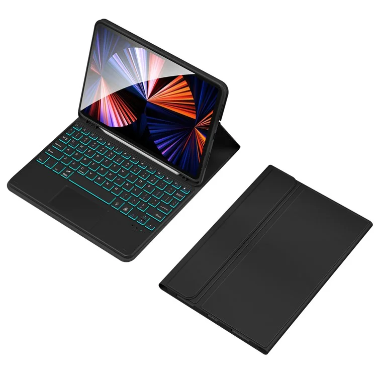 TP-1109 Per iPad Air 11 (2024) / Air (2020) / Air (2022) / Pro 11 (2018) / (2020) / (2021) / (2022) Tastiera retroilluminata Touchpad Bluetooth Custodia per tablet