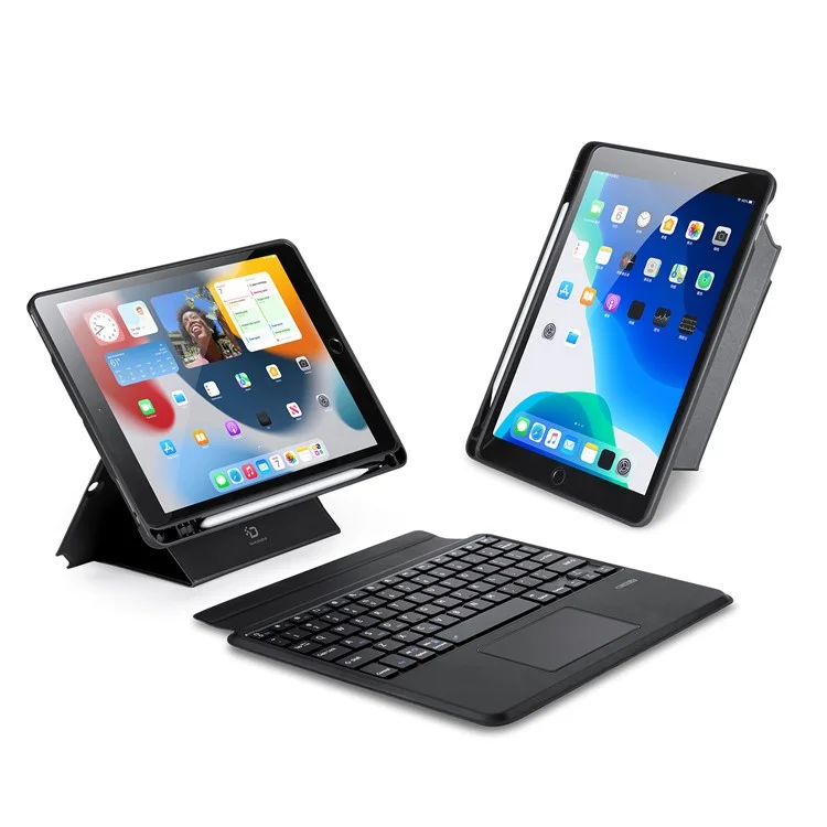 dux ducis para ipad air 10,5 polegadas (2019) / pro 10,5 polegadas (2017) / 10.2 (2021) / (2020) / (2019) teclados bluetooth caso de suporte de comprimido destacável