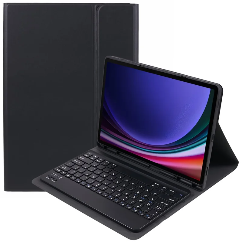 SK-X810D For Samsung Galaxy Tab S9+ (X810 / X816B / X818U) Backlit Bluetooth-compatible Keyboard PU+PC Tablet Case