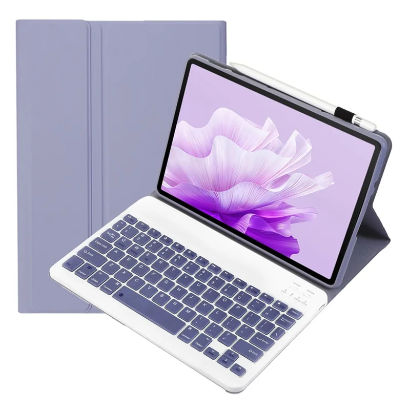 AH14 For Huawei MatePad Air 11.5 inch (2023) Split-type Bluetooth-compatible Keyboard Ultra-slim Tablet Case with Pen Holder - Purple