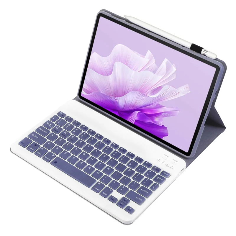 AH14 For Huawei MatePad Air 11.5 inch (2023) Split-type Bluetooth-compatible Keyboard Ultra-slim Tablet Case with Pen Holder - Purple