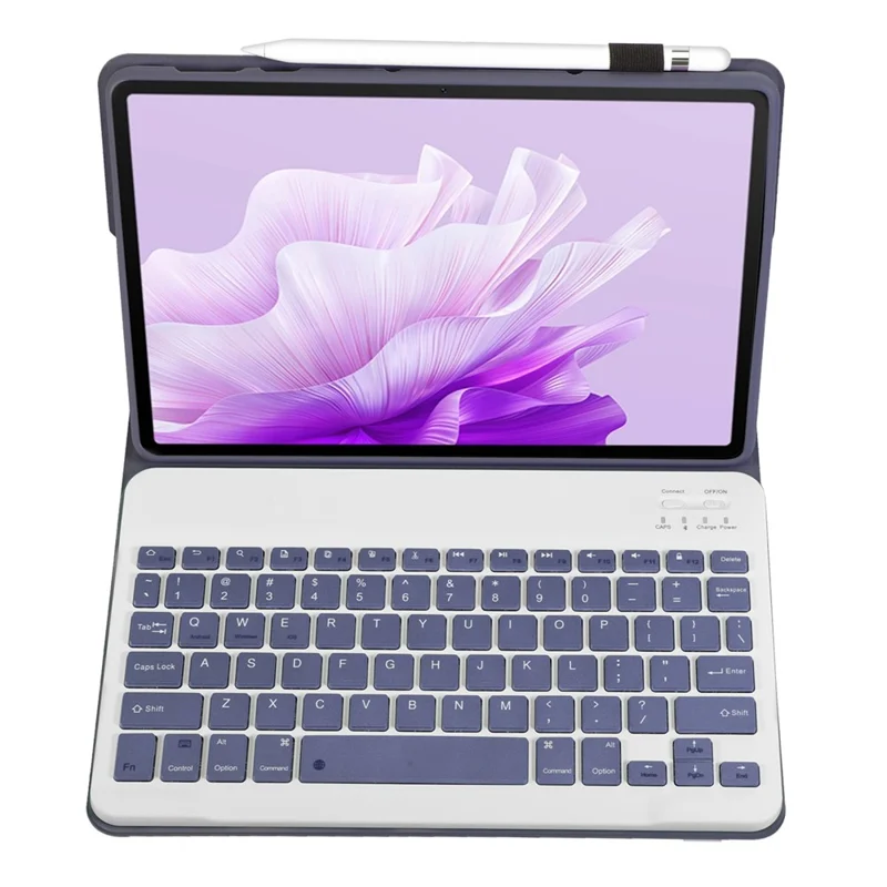 AH14 For Huawei MatePad Air 11.5 inch (2023) Split-type Bluetooth-compatible Keyboard Ultra-slim Tablet Case with Pen Holder - Purple