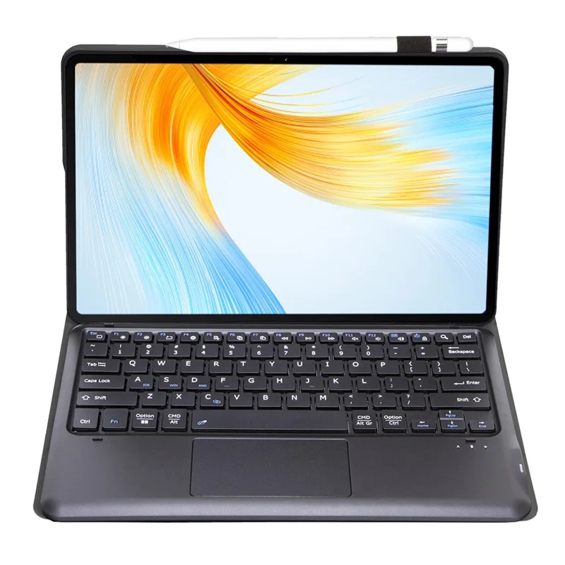 AH16-A For Honor MagicPad 13 Detachable Bluetooth-compatible Keyboard Smart Tablet Case with Touchpad Pen Loop - Black