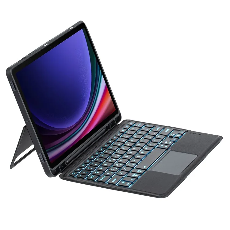 T710B-AS Detachable Bluetooth-Compatible Keyboard for Samsung Galaxy S10 FE / S9 FE X510 X516 / S9 X710 X716B X718U Magnetic Tablet Case