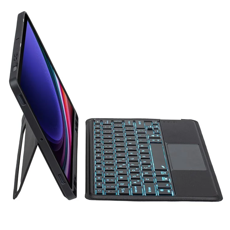 T710B-AS Detachable Bluetooth-Compatible Keyboard for Samsung Galaxy S10 FE / S9 FE X510 X516 / S9 X710 X716B X718U Magnetic Tablet Case
