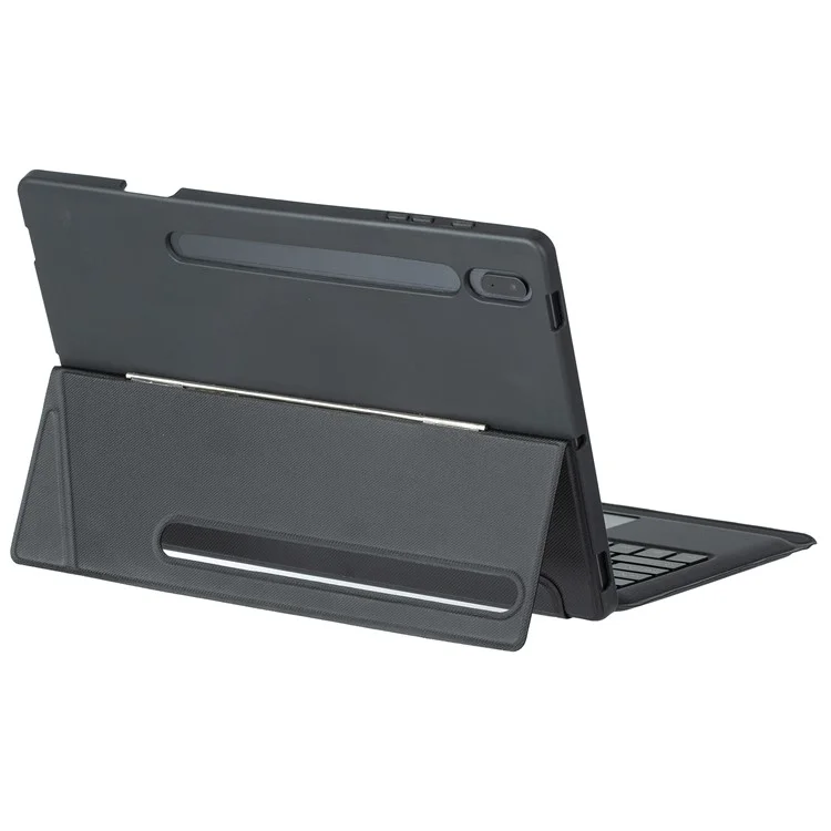 T970B-AS per Samsung Galaxy Tab S7+ T970 / S7 FE T730 / S8+ X800 Tastiera Bluetooth Staccabile Custodia Smart Tablet con Touchpad / Retroilluminazione