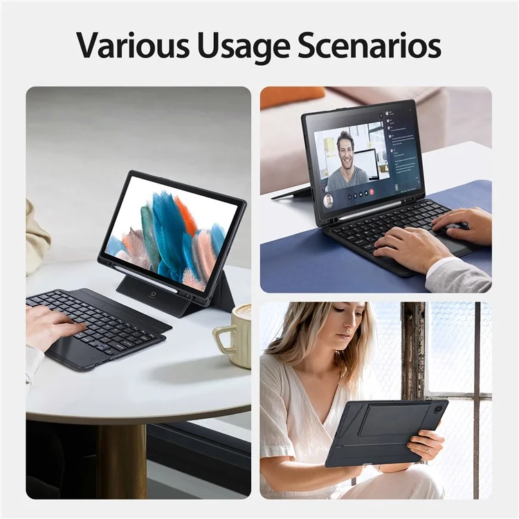 DUX DUCIS para Samsung Galaxy Tab A8 10.5 (2022) / (2021) 3 em 1 Teclados Bluetooth Magnéticos Desmontáveis Caso de Suporte para Tablet