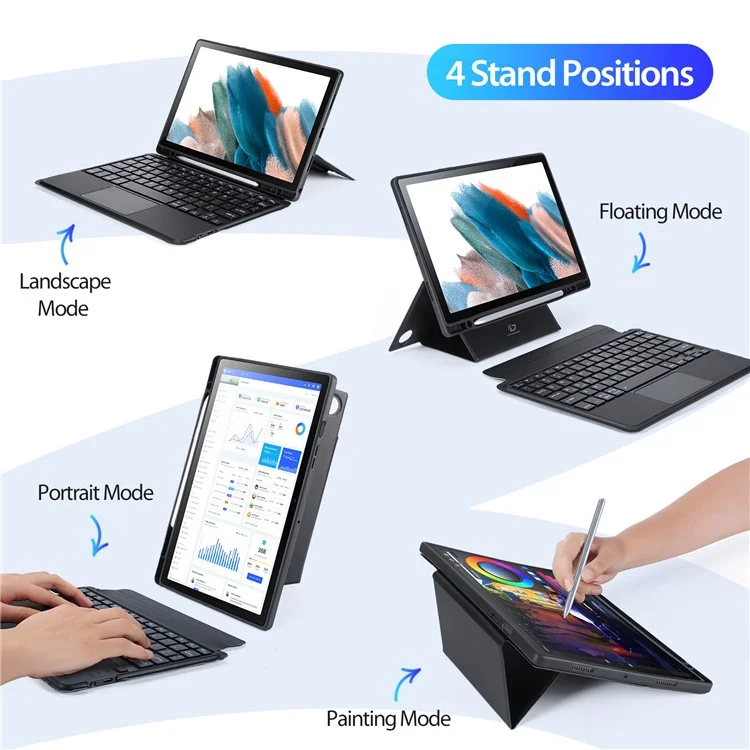 DUX DUCIS for Samsung Galaxy Tab A8 10.5 (2022)  /  (2021) 3 in 1 Magnetic Detachable Bluetooth Keyboards Tablet Stand Case