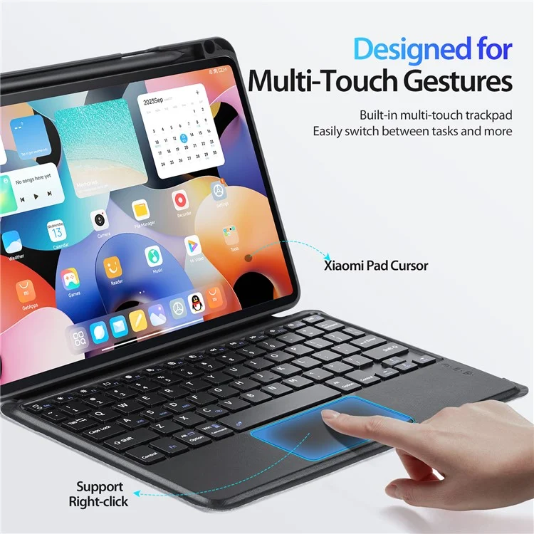 DUX DUCIS Per Xiaomi Pad 5 / Pad 5 Pro 3 in 1 Tastiera Bluetooth Rimovibile Magnetica Custodia in Pelle PU per Tablet