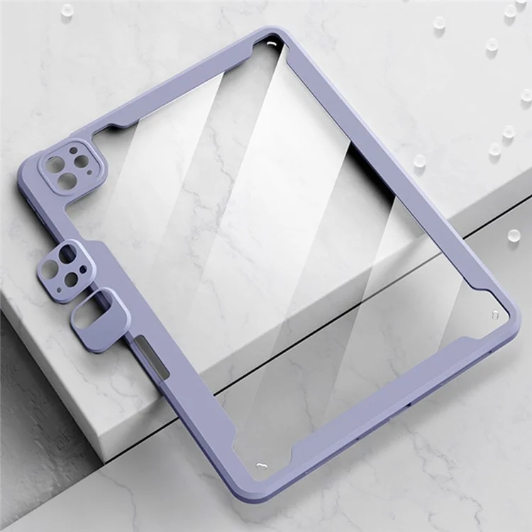 FT-3011 Para iPad Air 11 (2024) / Air (2020) / Air (2022) / iPad Pro 11 (2018) / (2020) / (2021) / (2022) Capa de Couro Bluetooth Keyboard - Preto