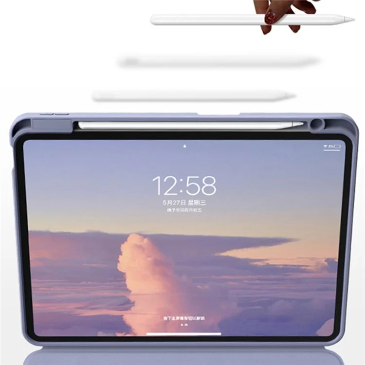 FT-3011 Para iPad Air 11 (2024) / Air (2020) / Air (2022) / iPad Pro 11 (2018) / (2020) / (2021) / (2022) Capa de Couro Bluetooth Keyboard - Preto