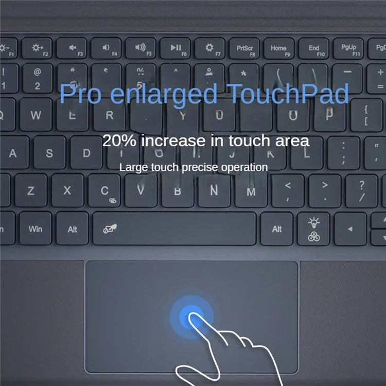 FT-2087A Slim Wireless Keyboard for Microsoft Surface Go / Go 3 / Go 2 10.5 inch Touchpad Bluetooth-compatible Keyboard without Backlit