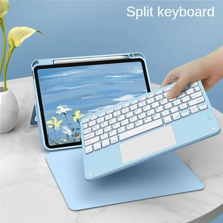 Tastiera touch FT-5011 per iPad Air 11 (2024) / Air (2022) / (2020) / iPad Pro 11 (2022) / (2021) / (2020) / (2018) Custodia in pelle - Rosa