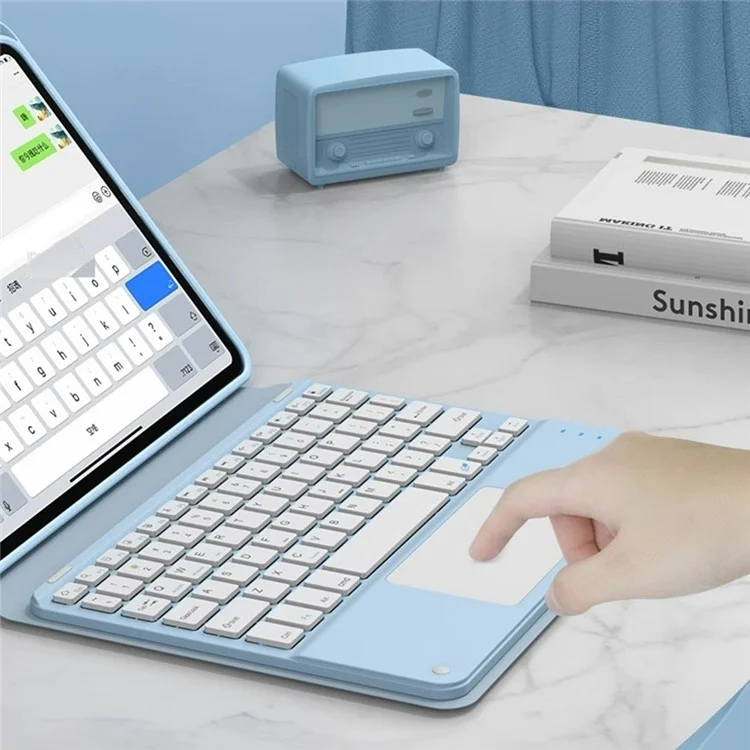 Tastiera touch FT-5011 per iPad Air 11 (2024) / Air (2022) / (2020) / iPad Pro 11 (2022) / (2021) / (2020) / (2018) Custodia in pelle - Rosa