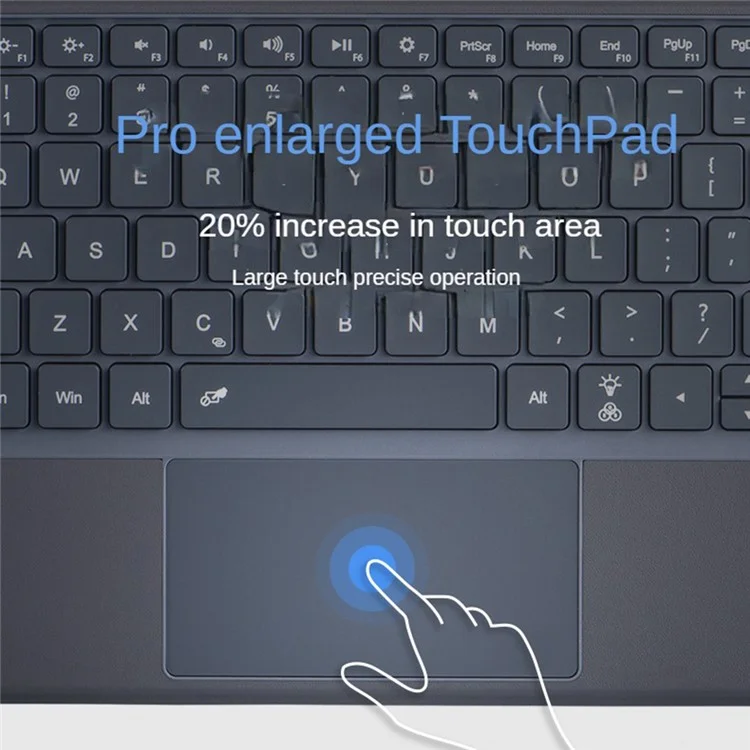 FT-2087D For Microsoft Surface Go / Go 2 / Go 3 PU Leather Case + Touchpad Bluetooth-compatible Keyboard with Backlit