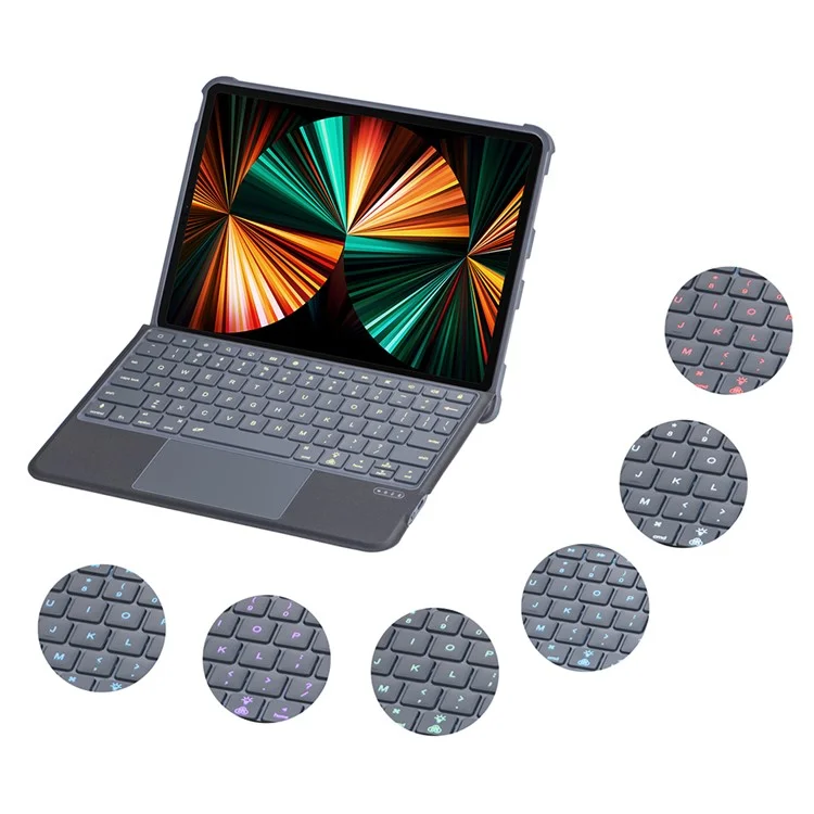 T5507D For iPad Air 11 (2025) / (2024) / Air (2020) (2022) / Pro 11 (2020) / (2021) / (2022) / (2018) Bluetooth-Compatible Keyboard Tablet Case