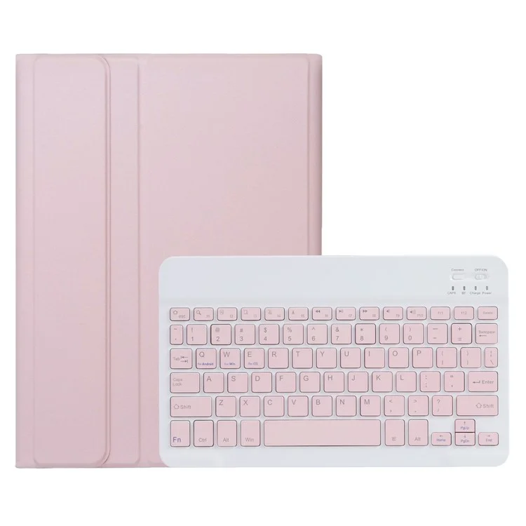 Funda de Cuero A0N9 para Tablet Xiaomi Redmi Pad SE con Teclado Bluetooth - Rosa