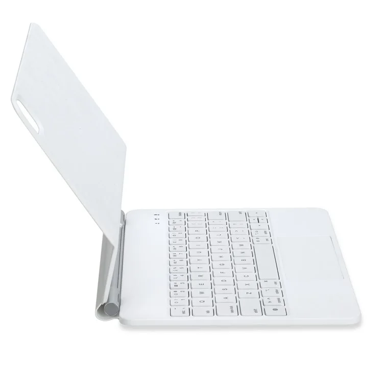 P10 For iPad (2025) / 10.9 (2022) Touchpad Wireless Bluetooth-Compatible Keyboard Support Stand Case - White
