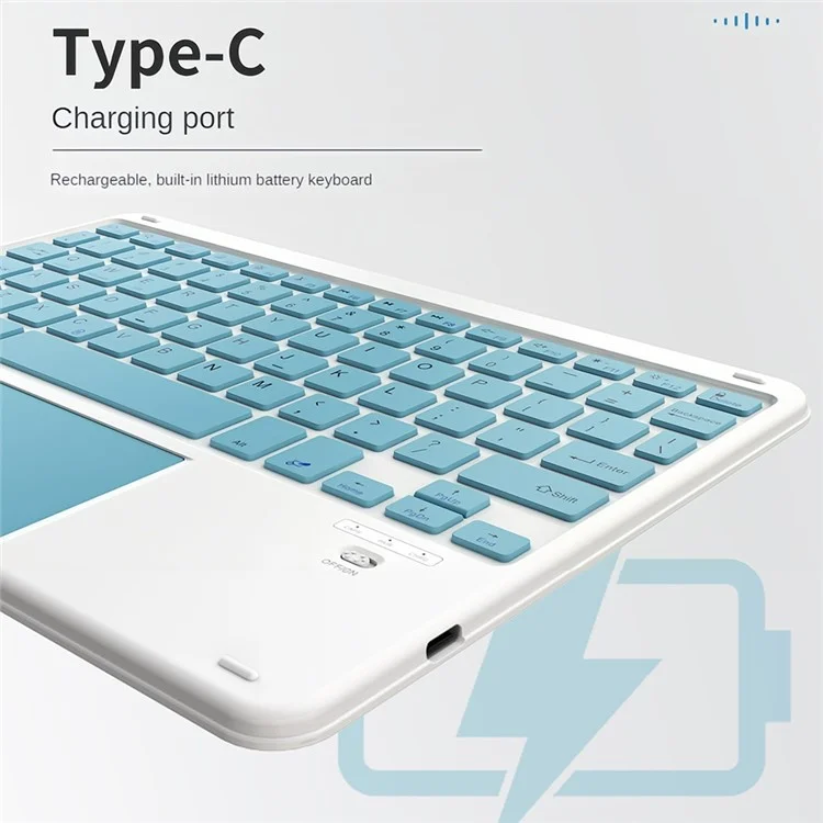 172 Wireless Keyboard with Touchpad Portable Bluetooth-compatible Keyboard for iOS / Mac Android Windows - Pink