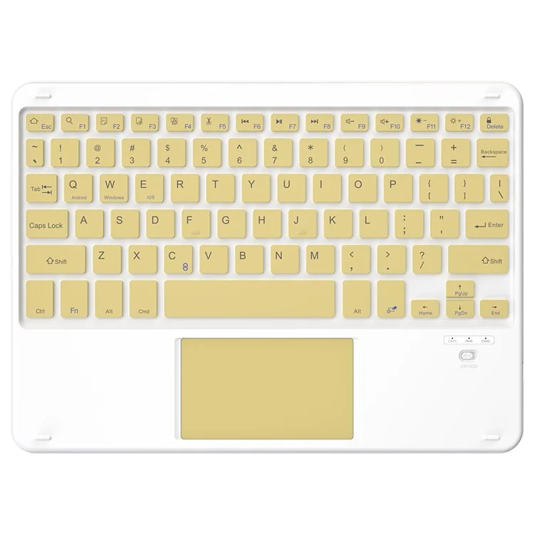 172 Wireless Keyboard with Touchpad Portable Bluetooth-compatible Keyboard for iOS / Mac Android Windows - Yellow