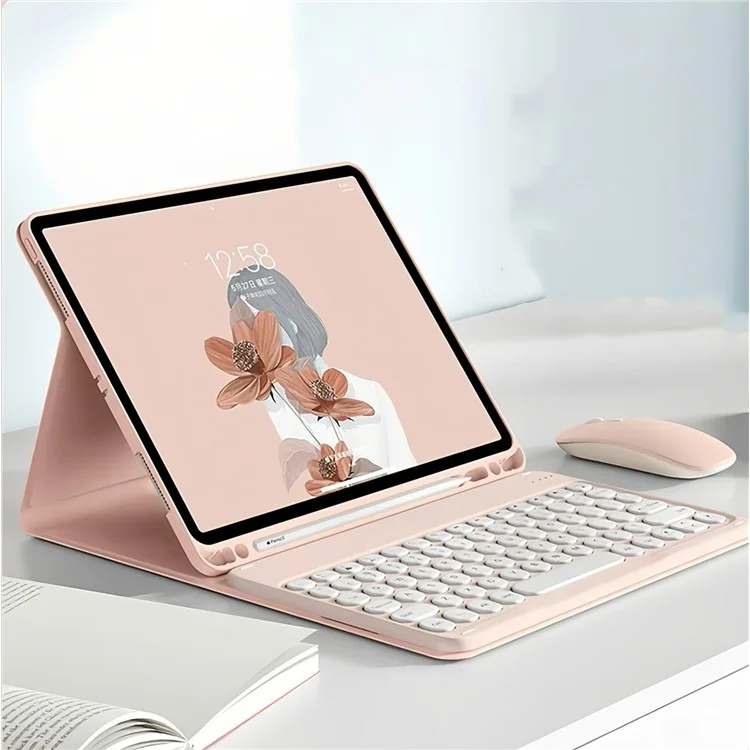 SK-1109 For iPad Air 11 (2025) / (2024) / Pro 11 (2020) / (2021) / (2022) / Air (2020) (2022) Bluetooth-Compatible Keyboard Cover - Midnight Green