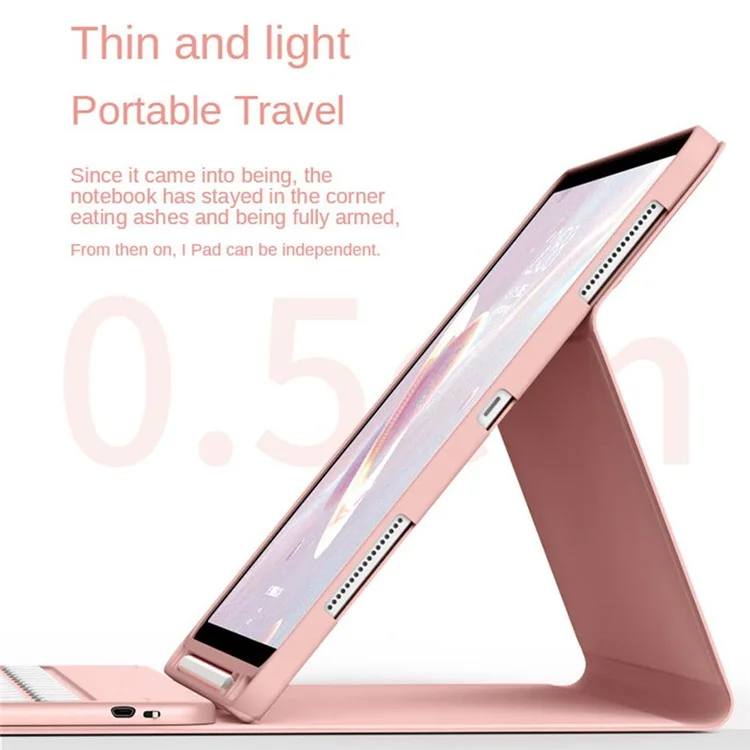 SK-1109 Per iPad Pro 11 (2020) / (2021) / (2022) / iPad Air 11 (2024) / Air (2020) / Air (2022) Tastiera Bluetooth Custodia Tablet Flip - Nero