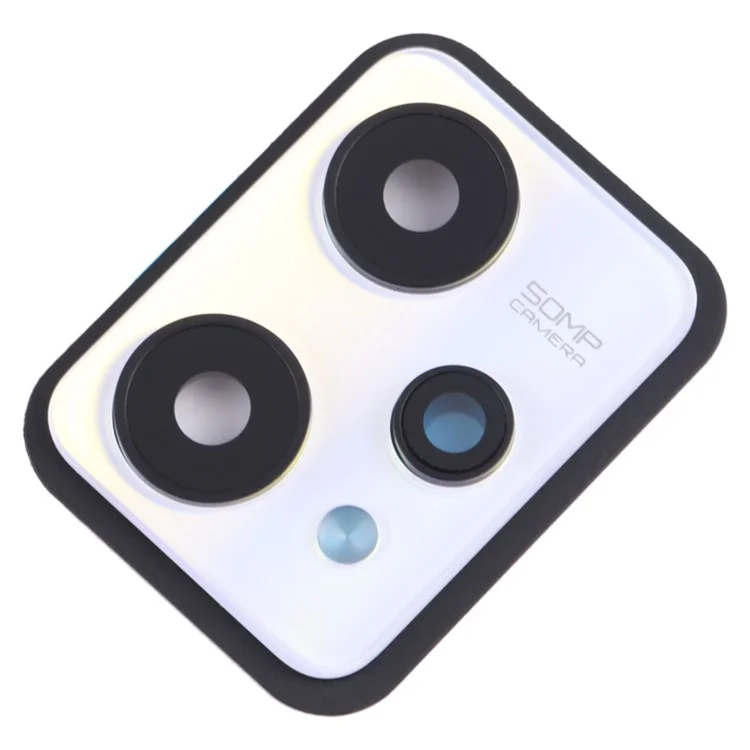 Pour Realme 9 5G OEM Couvercle du support de l'objectif de la caméra arrière avec pièce de rechange en verre (sans logo) - Blanc