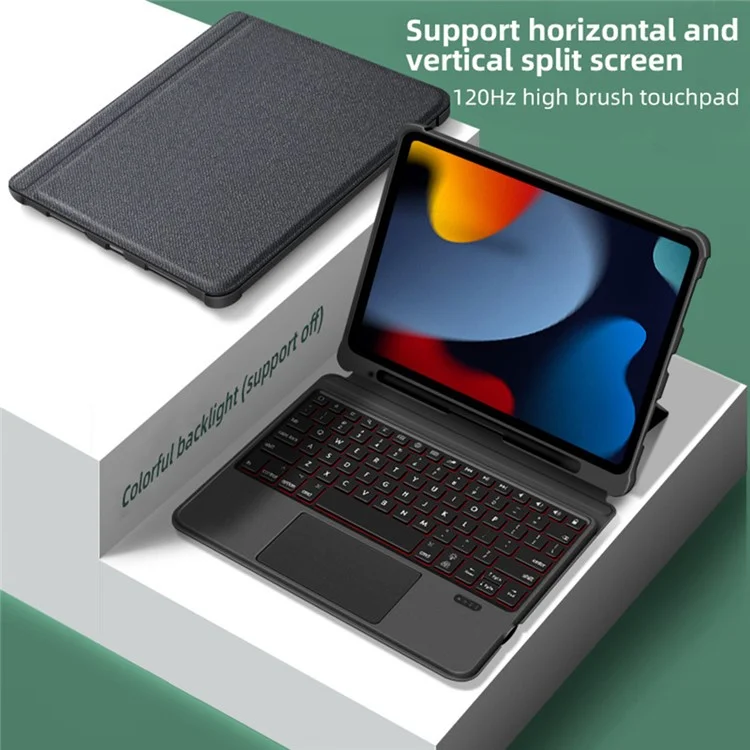 T5209D For iPad Pro 12.9-inch (2018) / (2020) / (2021) / (2022) Backlit Bluetooth-compatible Keyboard with PU Leather Tablet Case