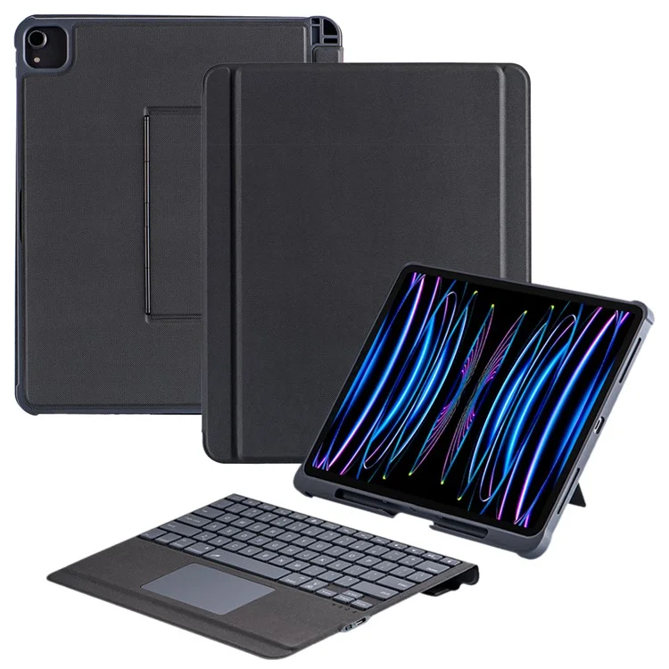 T5509D Para Ipad Pro 12.9 Pulgadas (2018) /(2020) /(2021) /(2022) Teclado Bluetooth de Eje de Metal Con Estuche de Tableta Desmontable