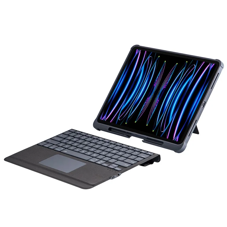 T5509D Para Ipad Pro 12.9 Pulgadas (2018) /(2020) /(2021) /(2022) Teclado Bluetooth de Eje de Metal Con Estuche de Tableta Desmontable