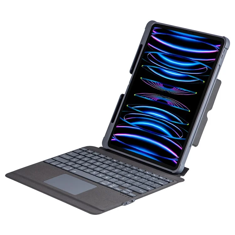 T5509D Para Ipad Pro 12.9 Pulgadas (2018) /(2020) /(2021) /(2022) Teclado Bluetooth de Eje de Metal Con Estuche de Tableta Desmontable