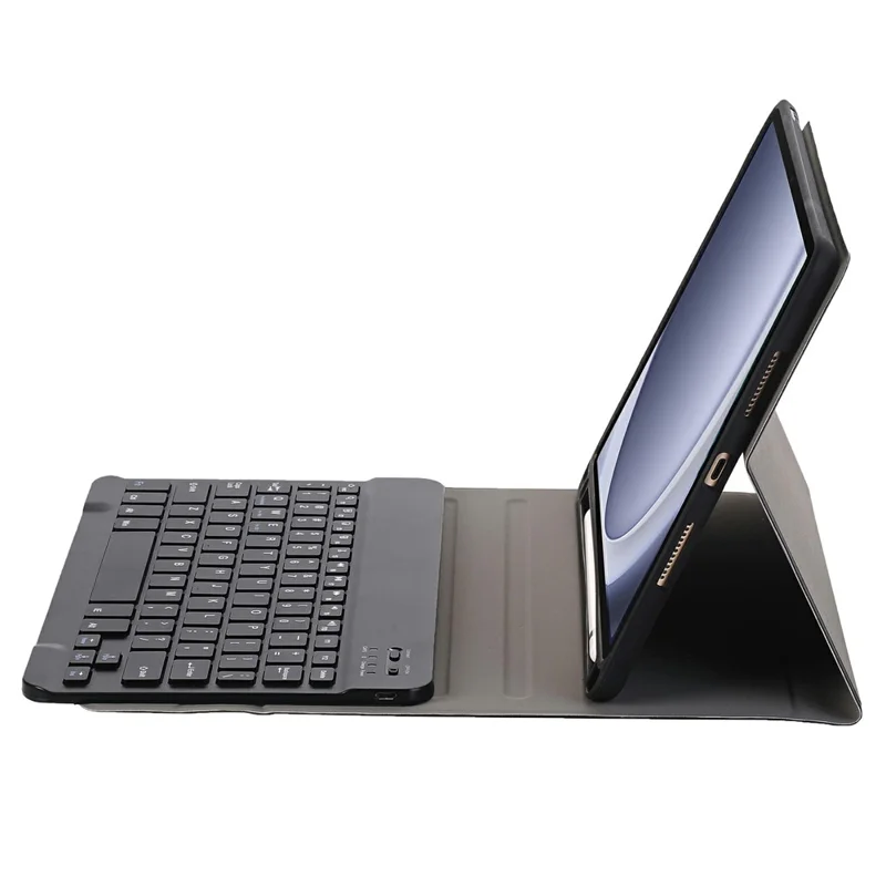 A09B For Samsung Galaxy Tab A9+ X210 X215 X216 Stand Cover + Bluetooth-compatible Keyboard with Pencil Holder - Black