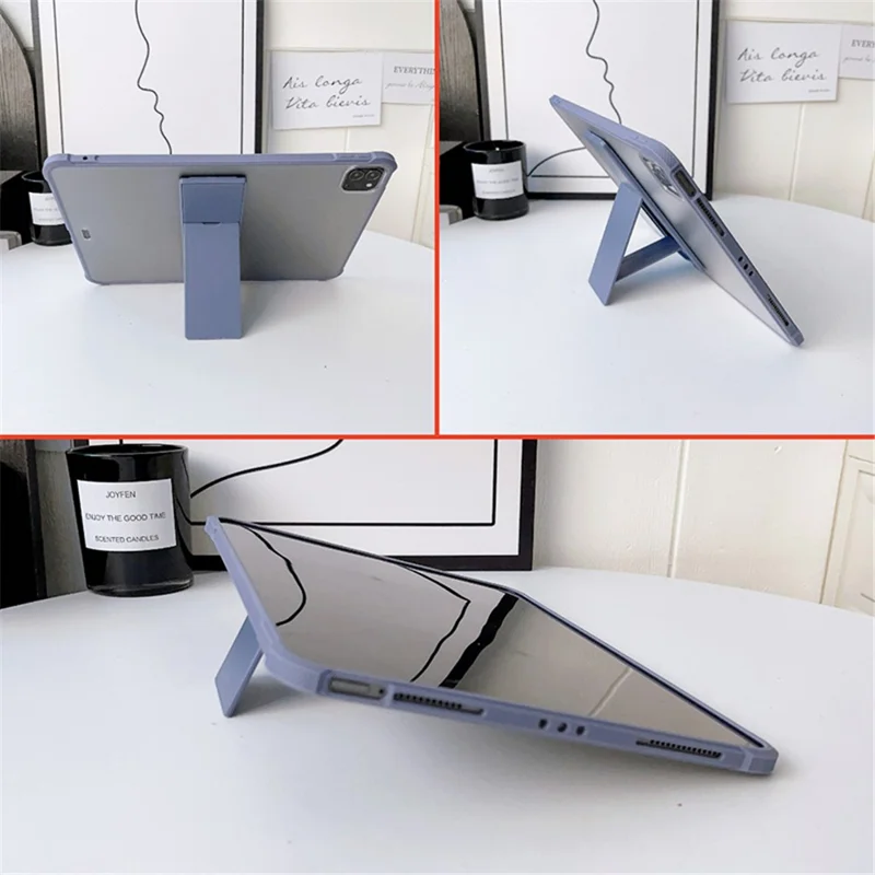 A11 لجهاز iPad Pro بحجم 11 بوصة (2018) / (2020) / (2021) / (2022) طقم غطاء لوحي بمسند مع لوحة مفاتيح متوافقة مع بلوتوث، وفأرة - وردي