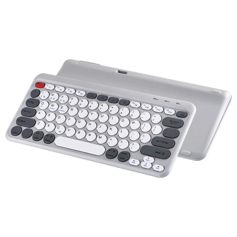 A201 Laptop Keyboard Bluetooth-compatible + Wireless 2.4G Computer Keyboard for Windows / 8-Pin / Android - Grey