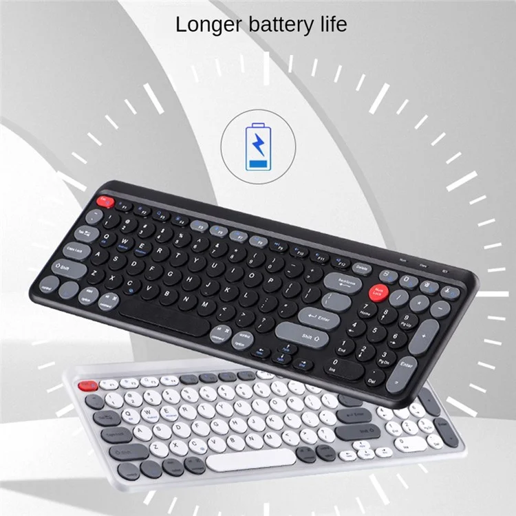 Teclado Bluetooth portátil A202 para laptop Teclado sem fio 2.4G para Windows / 8-Pin / Android - Preto