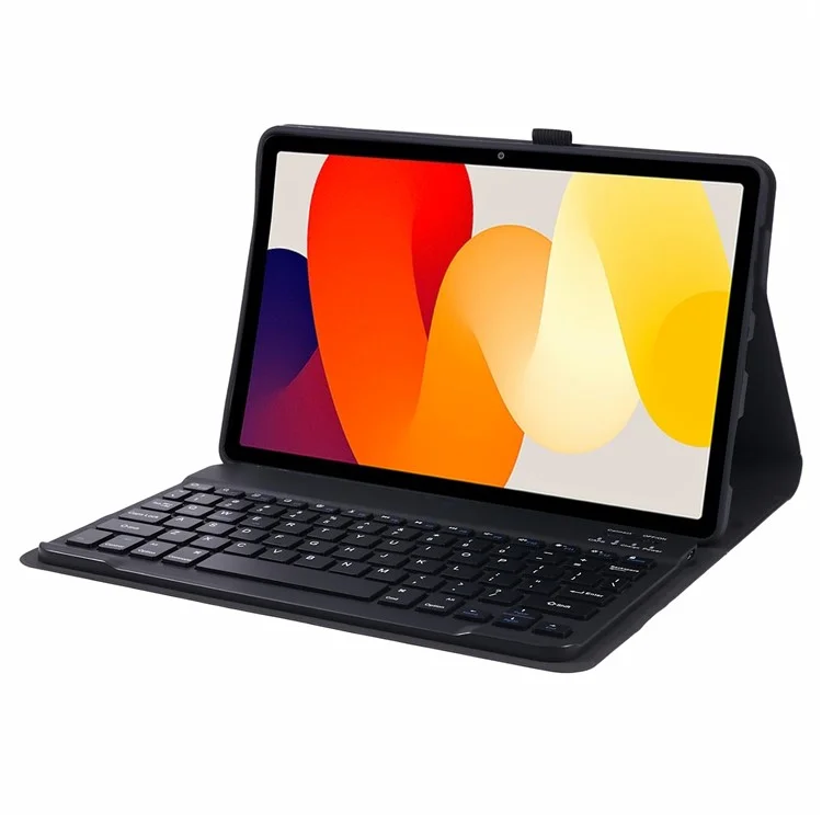 SK-SE11 Per Xiaomi Redmi Pad SE Custodia in pelle PU pieghevole per tablet con tastiera Bluetooth staccabile - Nero