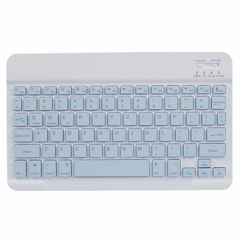 SK-SE11 For Xiaomi Redmi Pad SE PU Leather Flip Tablet Case Cover with Detachable Bluetooth-compatible Keyboard - Sky Blue