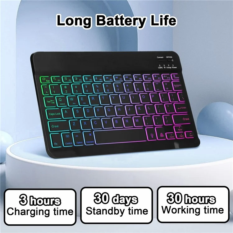 UP-1109 For iPad Air 11 (2025) / (2024) / Air (2020) (2022) / Pro 11 (2020) / (2021) / (2022) Backlit Bluetooth-Compatible Keyboard Tablet Case